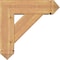 Ekena Millwork Traditional Arts and Crafts Smooth Bracket w/ Offset Brace, Western Red Cedar, 7 1/2"W x 24"D x 24"H BKT0806X24X24TRA03SWR - alternate 4